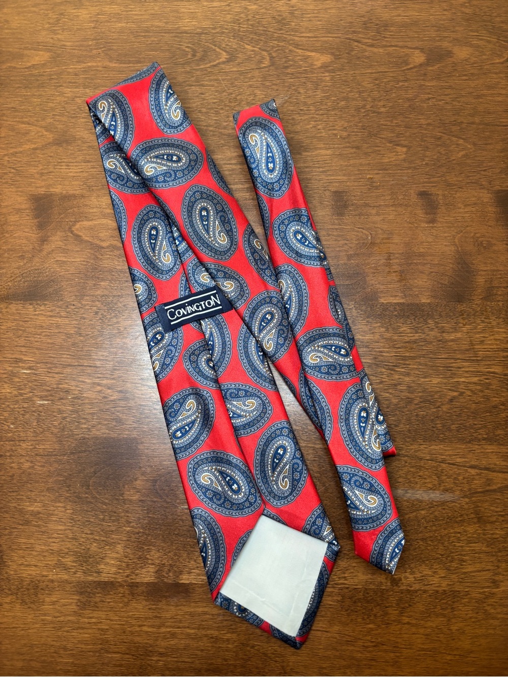 Covington Red and Blue Paisley Silk Tie
